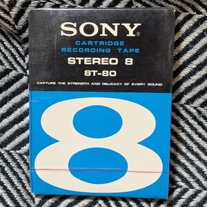 Vintage 1970s SONY Stereo 8 Blank 8T-80 Cartridge Recording Tape🔥 Sealed 2 Pack